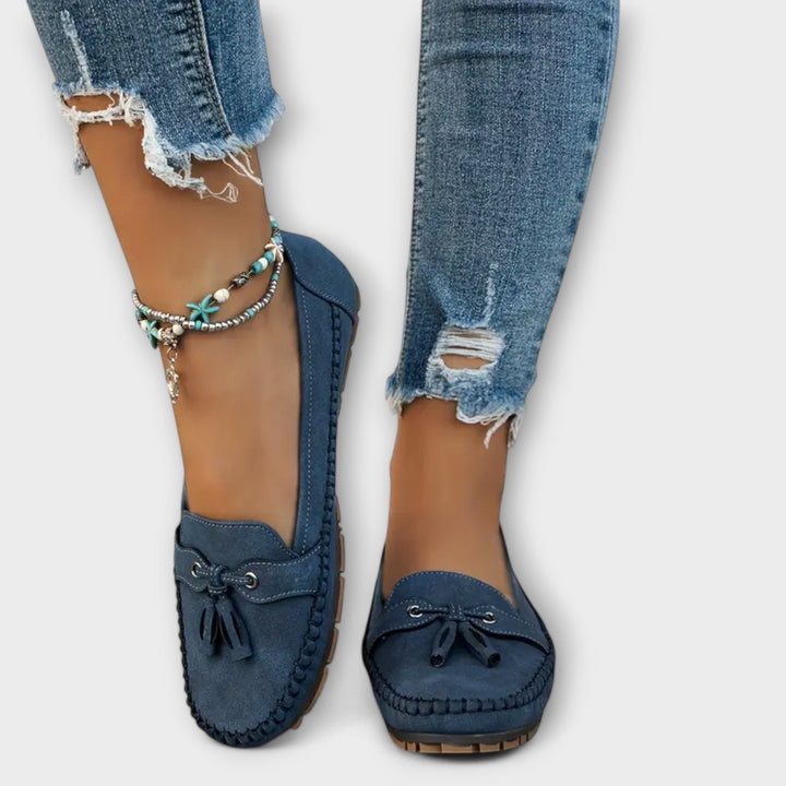 Leather Round-Toe Loafers