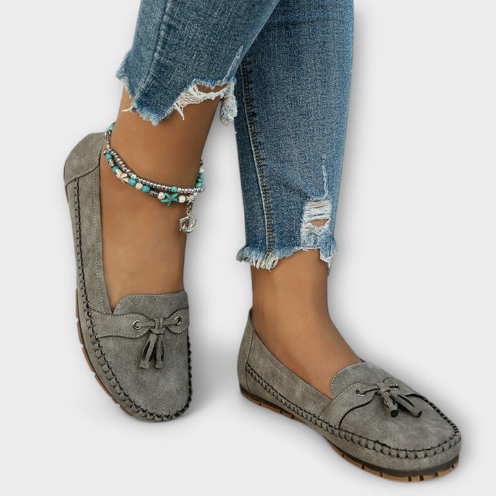 Leather Round-Toe Loafers