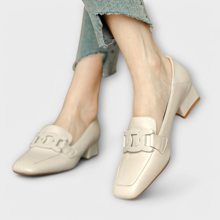Noble Leather Round-Toe Loafers