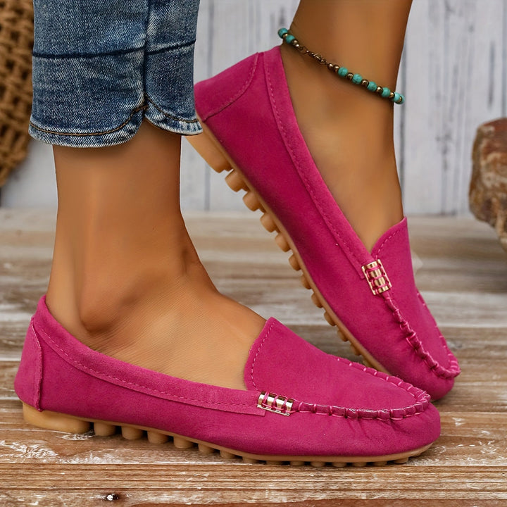 Structured Leather Round-Toe Loafers
