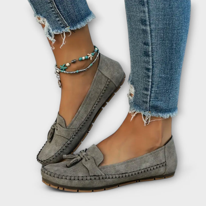 Leather Round-Toe Loafers