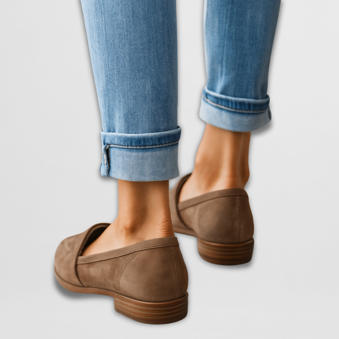 Pointed-Toe Suede Loafers