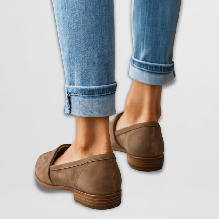 Pointed-Toe Suede Loafers
