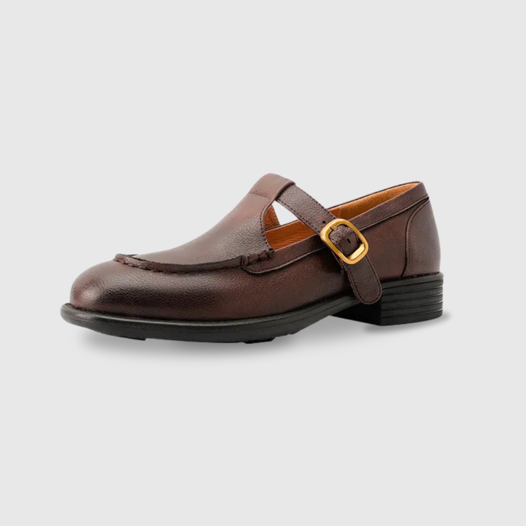 Retro Leather T-Bar Shoes