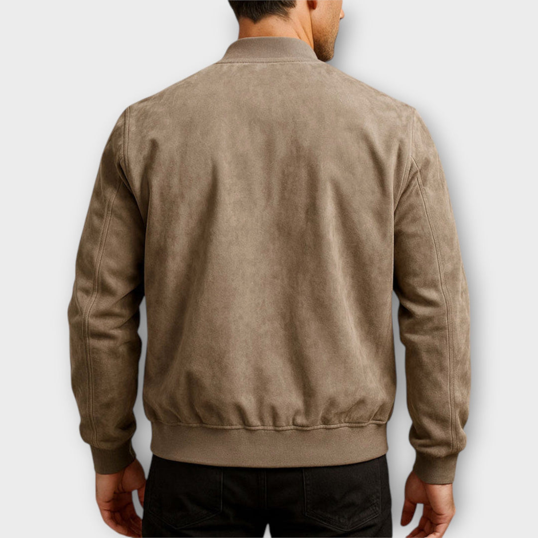 Suede Bomber Jacket