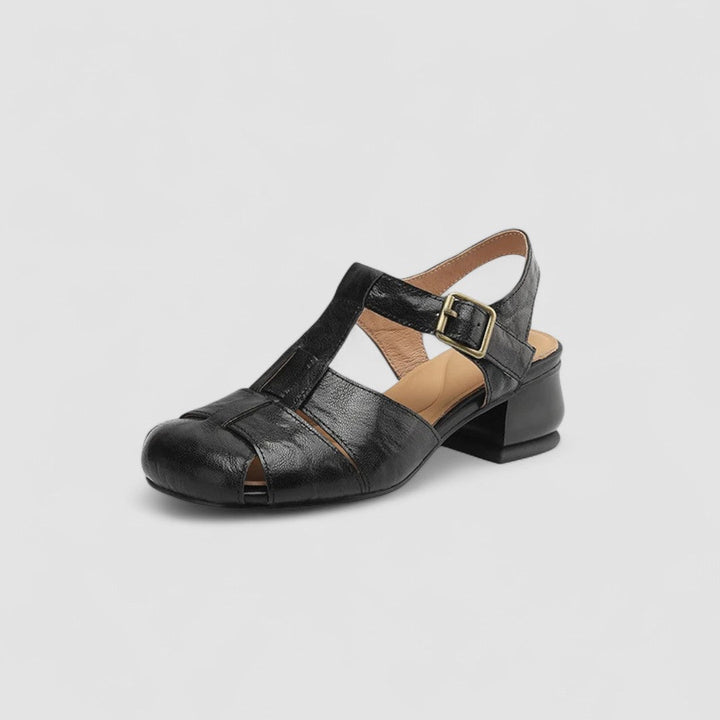 Premium Leather T-Strap Sandals
