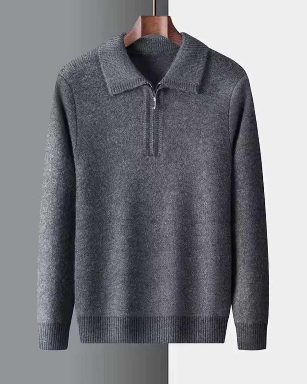 Gstaad Cashmere Quarter Zip Jumper
