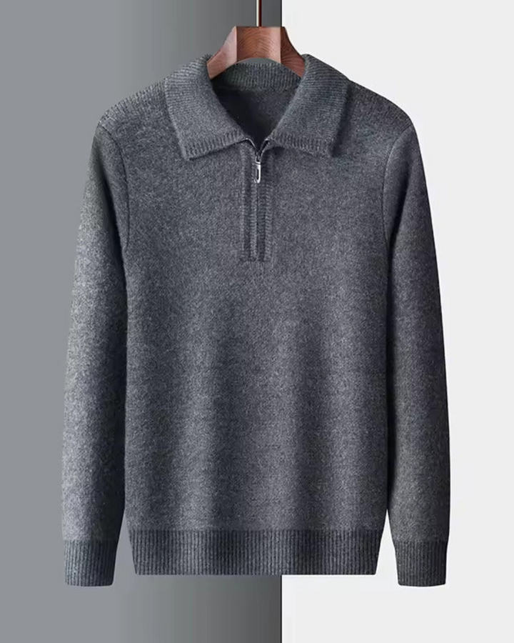 Gstaad Cashmere Quarter Zip Jumper