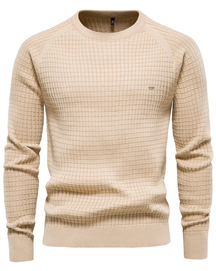 Men's Jumper With Grid Pattern