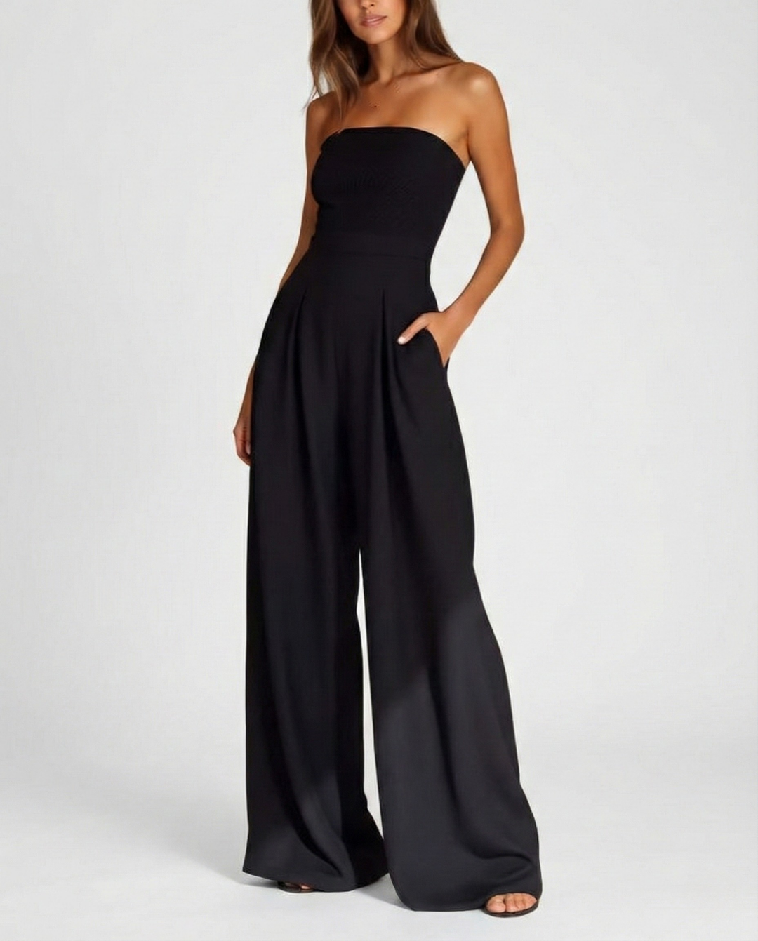Strapless Wide-Leg Jumpsuit