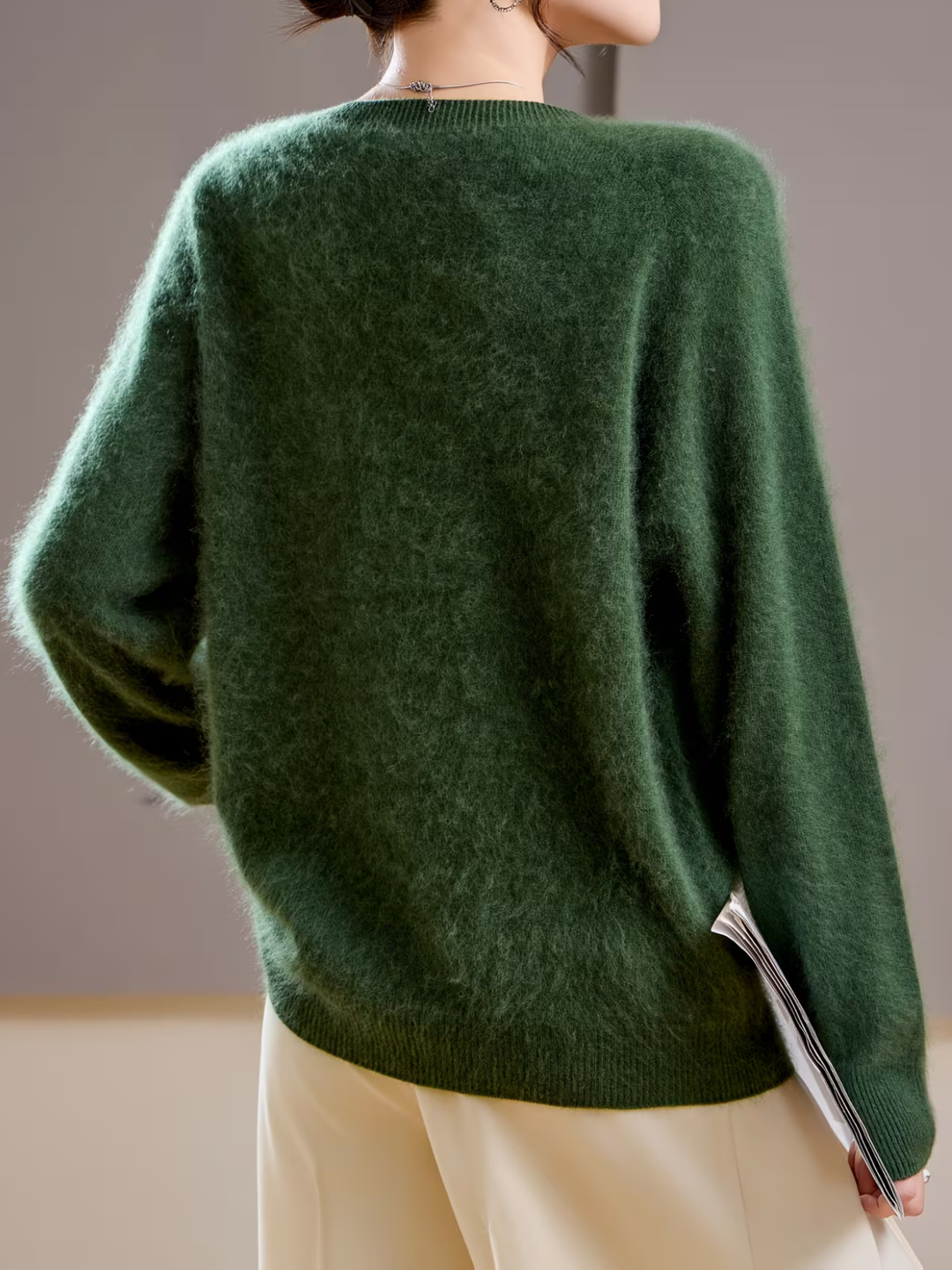 Hélène | Pull cachemire brossé col rond (kopie)