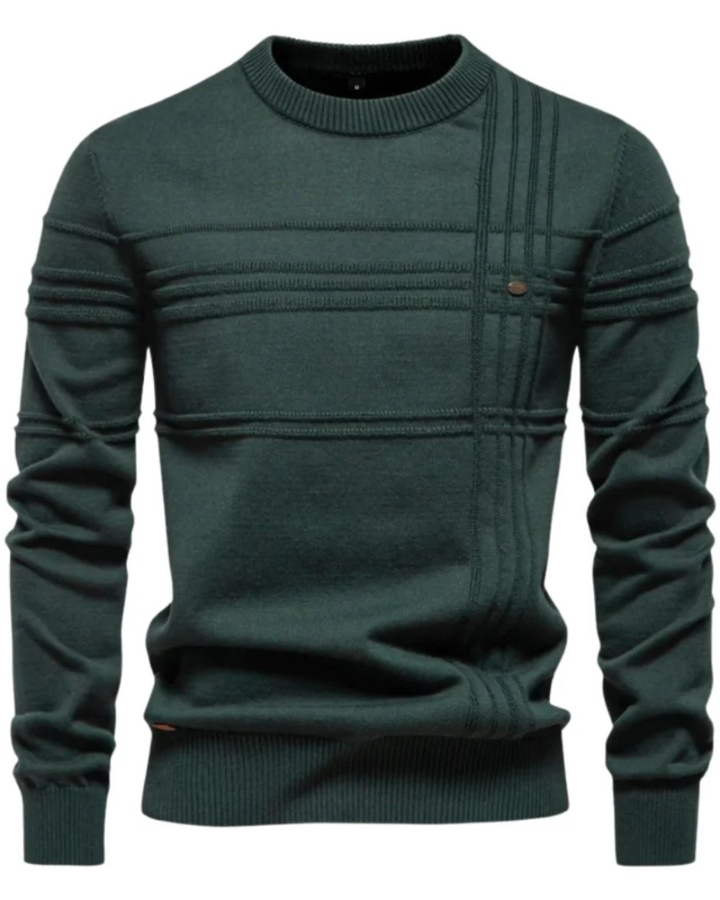 Men's Jumper With Checkered Design