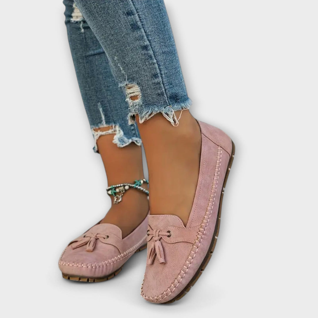 Leather Round-Toe Loafers