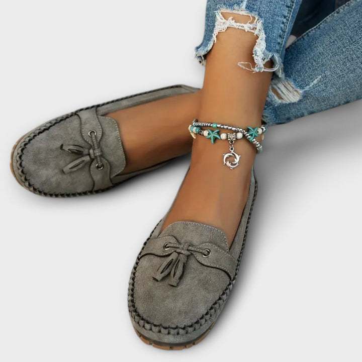 Leather Round-Toe Loafers