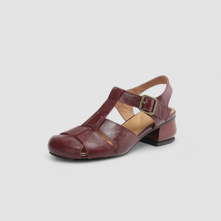 Premium Leather T-Strap Sandals