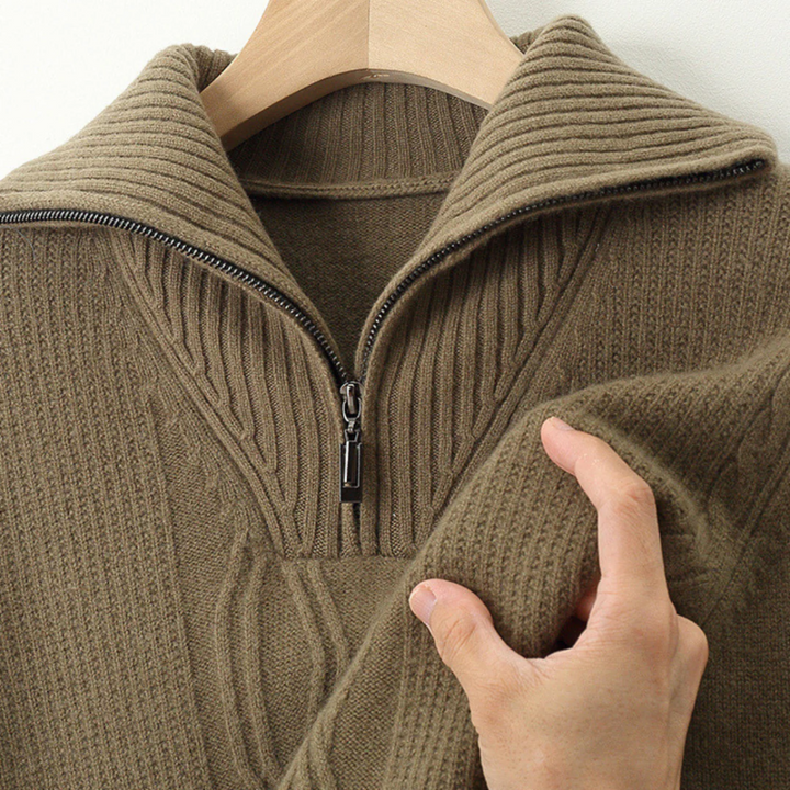 Taranto Merino Wool Zip Jumper