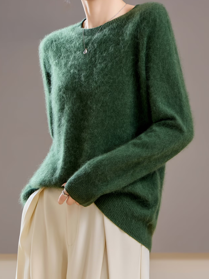 Hélène | Pull cachemire brossé col rond (kopie)