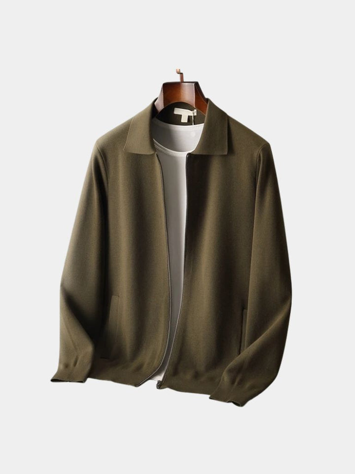Cashmere Knit Zip Jacket