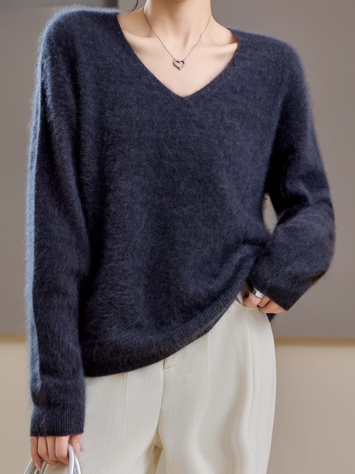 Élise | Pull cachemire brossé col V (kopie)
