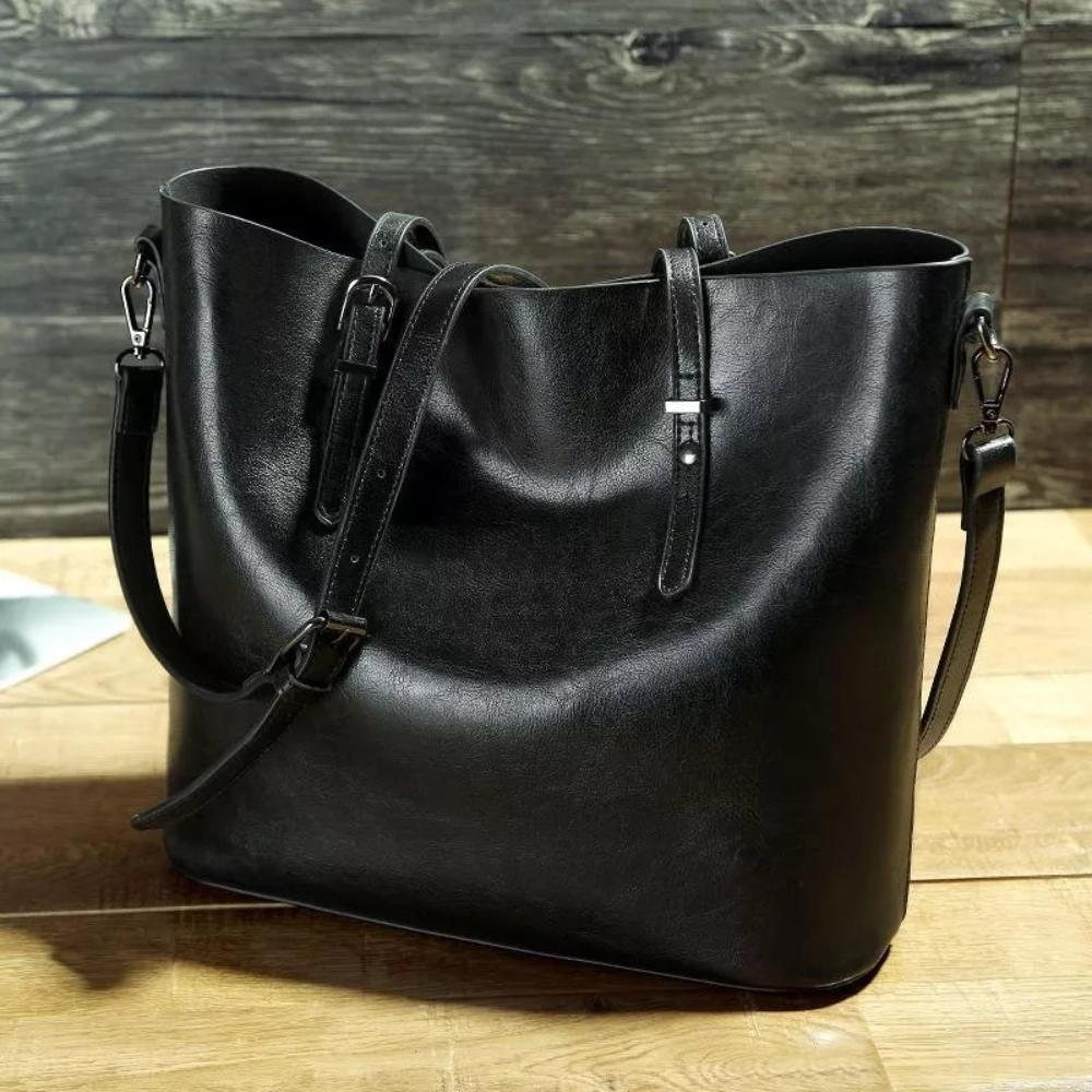 Oil-Wax Leather Tote Bag