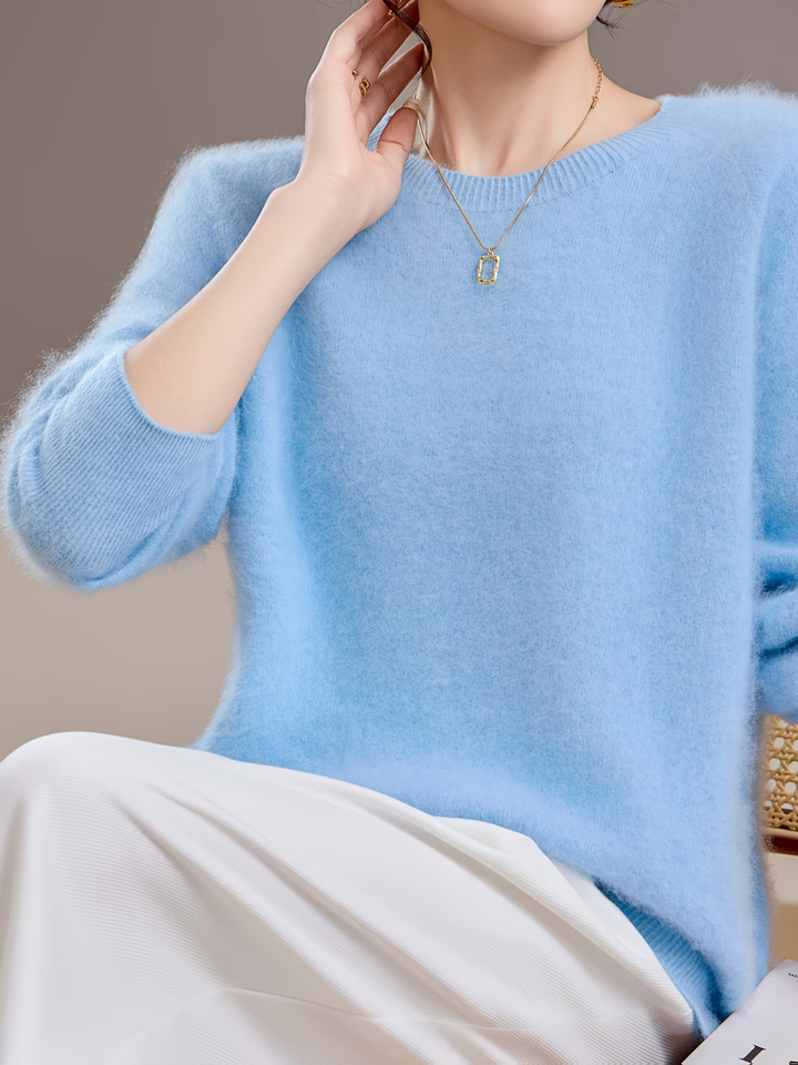Hélène | Pull cachemire col rond pastel (kopie)