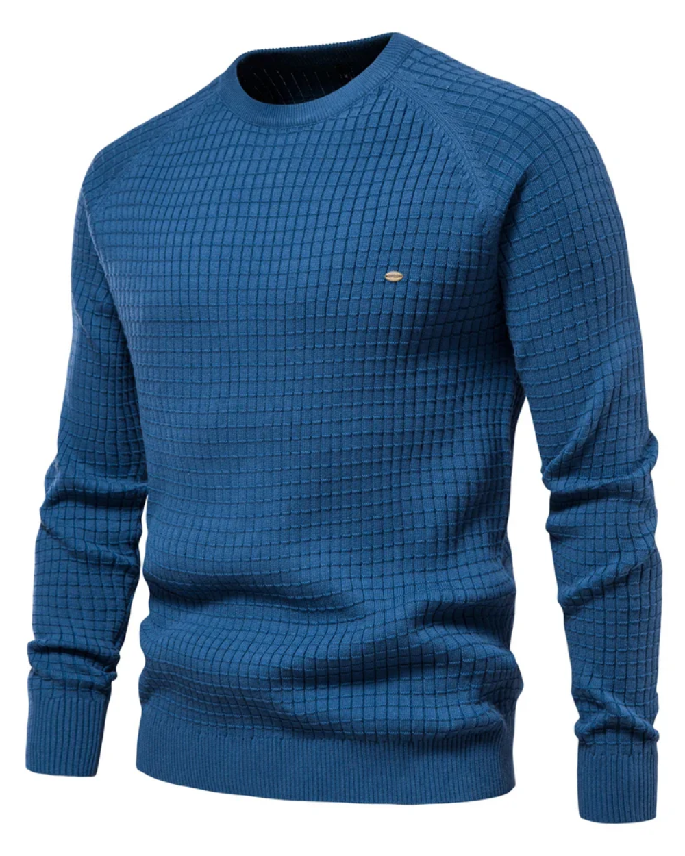 Men's Jumper With Grid Pattern