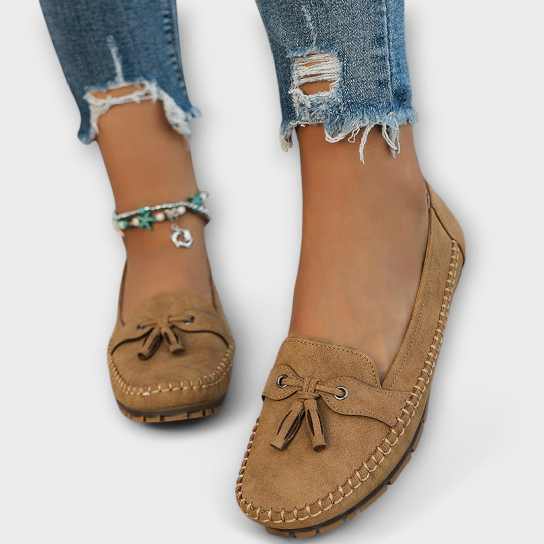 Leather Round-Toe Loafers