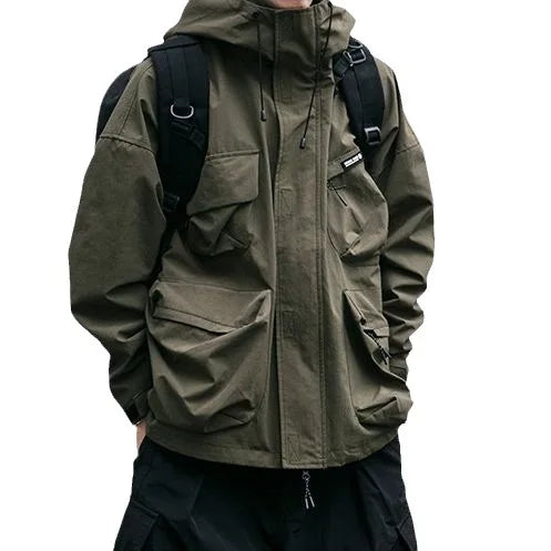 Water-Repellent Hooded Jacket