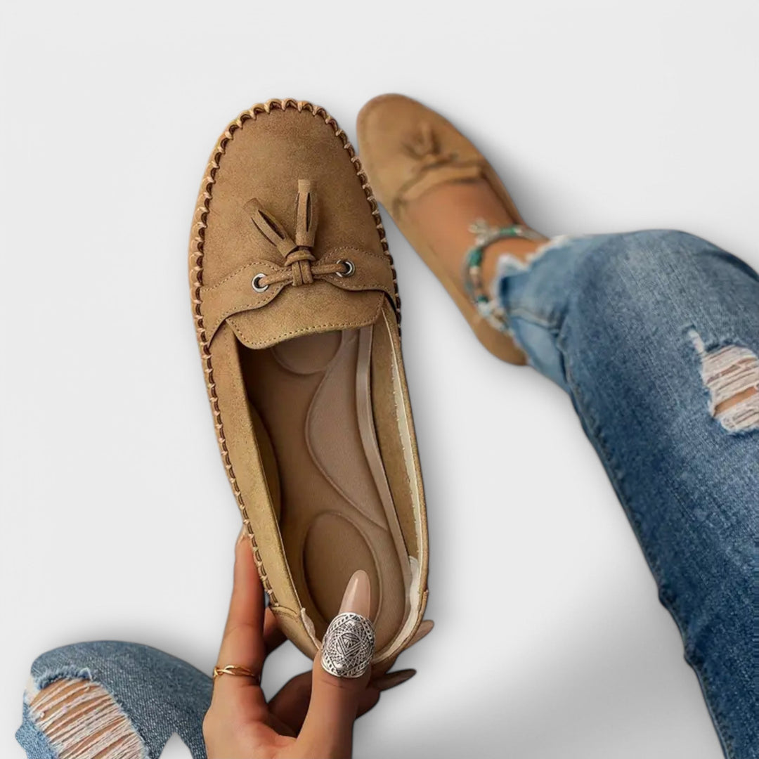 Leather Round-Toe Loafers
