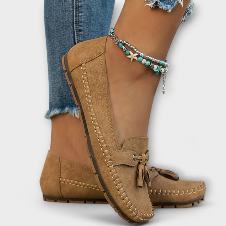 Leather Round-Toe Loafers