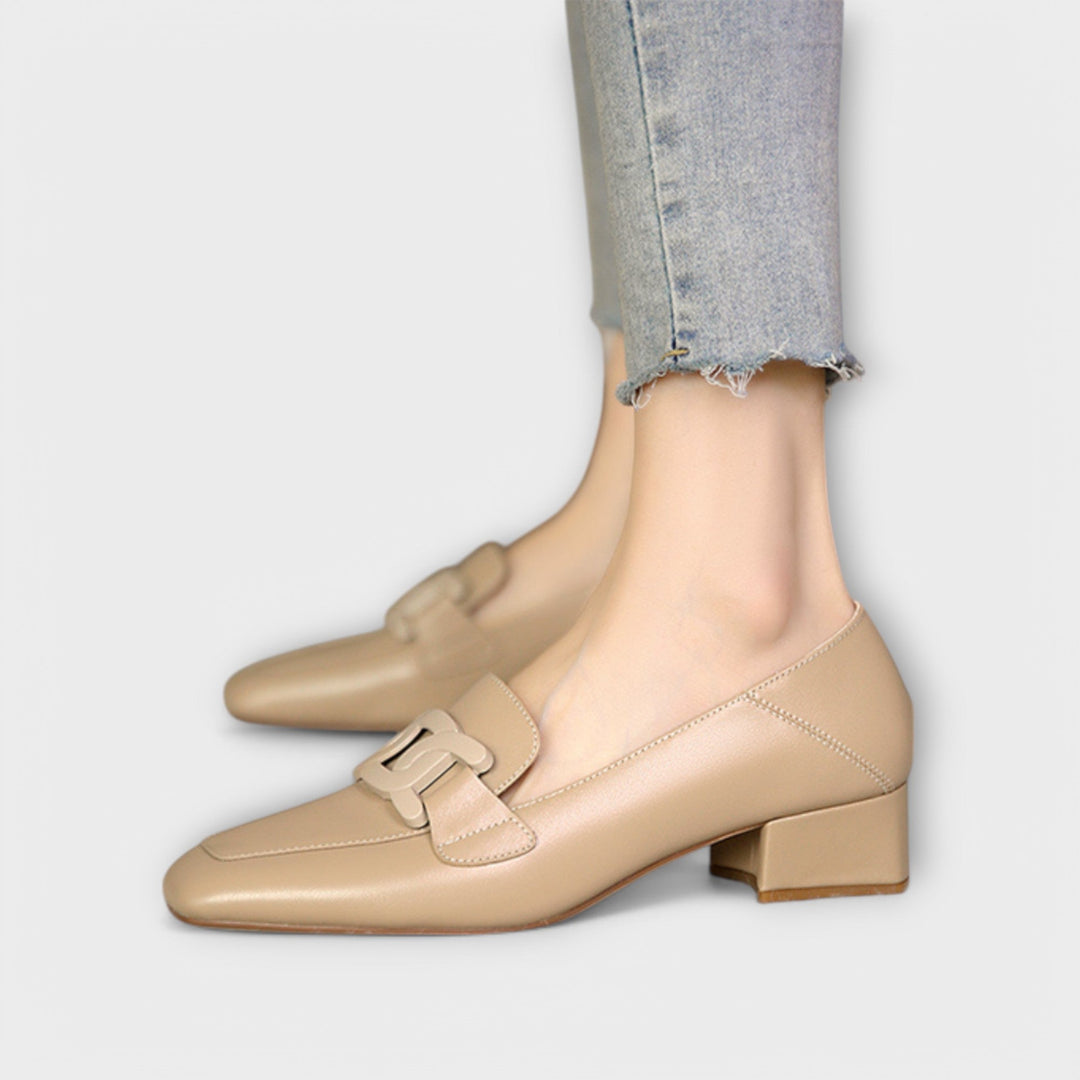 Noble Leather Round-Toe Loafers