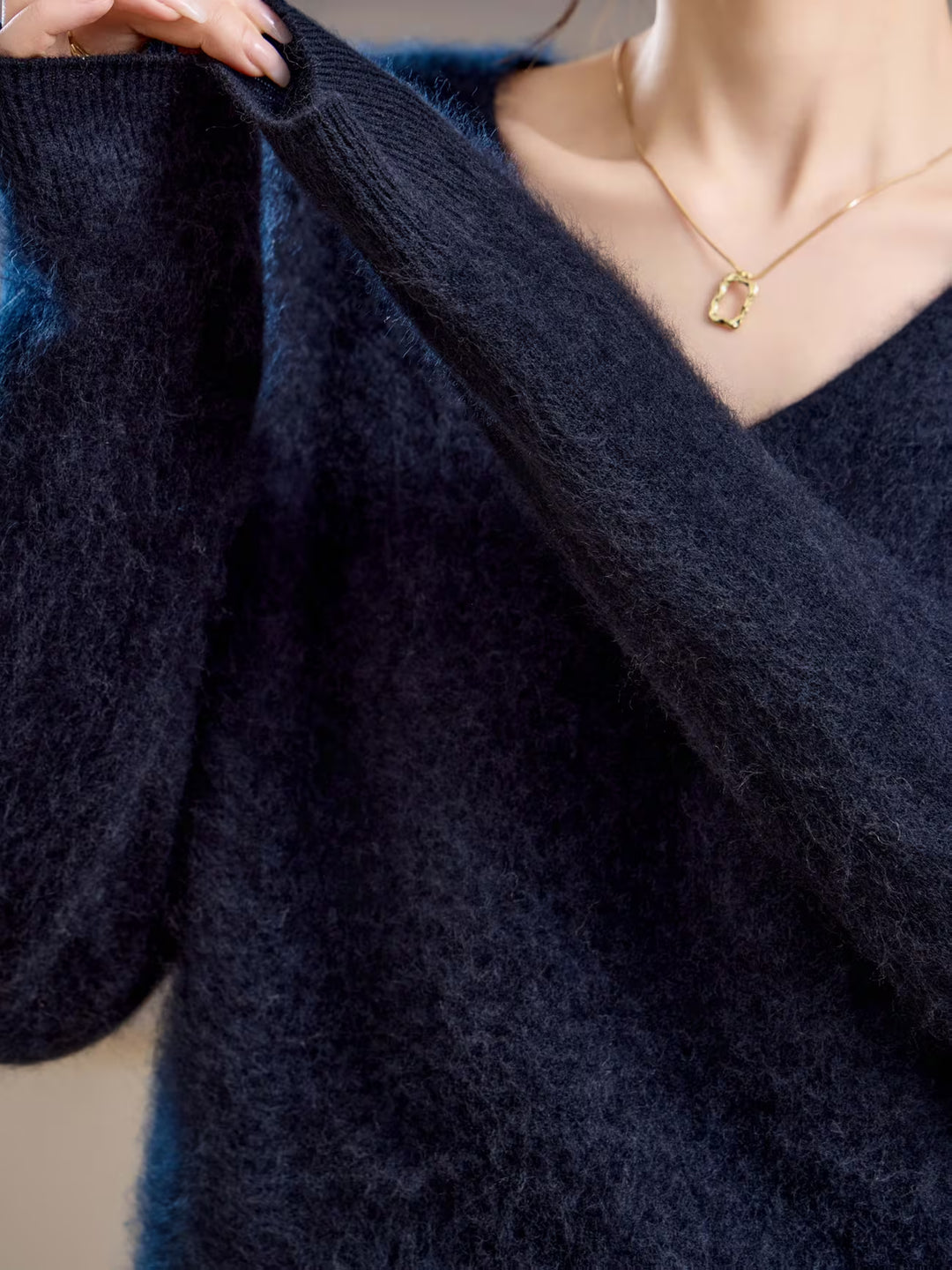 Claire | Pull cachemire brossé col V (kopie)