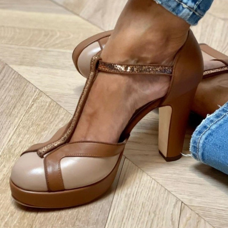 Leather Platform Heels