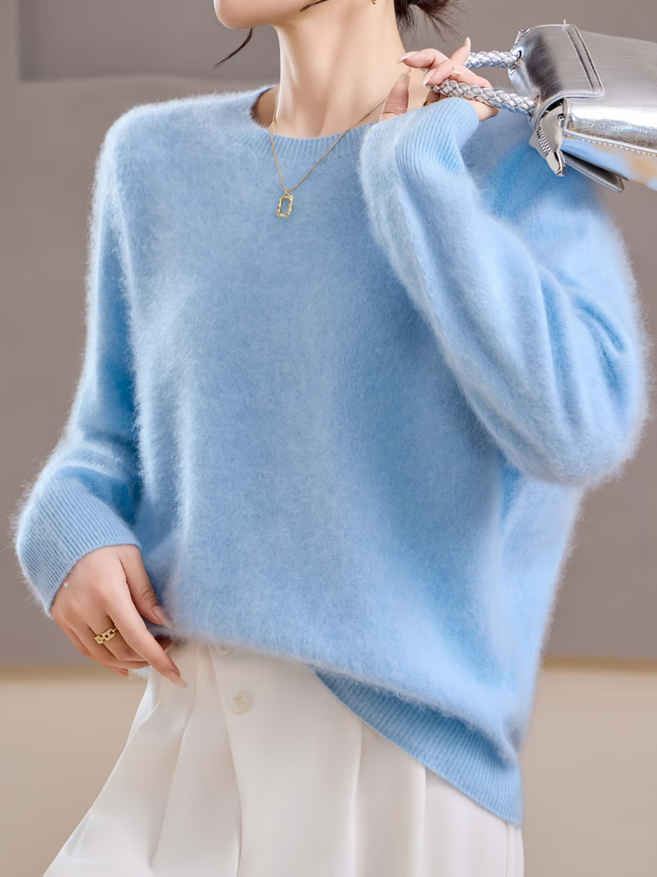 Hélène | Pull cachemire col rond pastel (kopie)