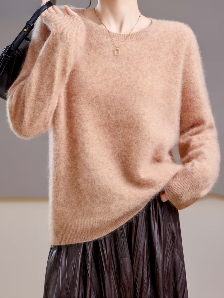 Hélène | Pull cachemire brossé col rond (kopie)