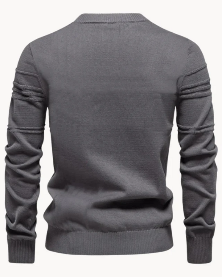 Men's Jumper With Checkered Design