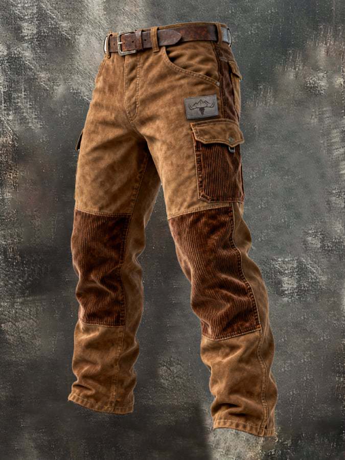 Suede Brown Cargo Trouser