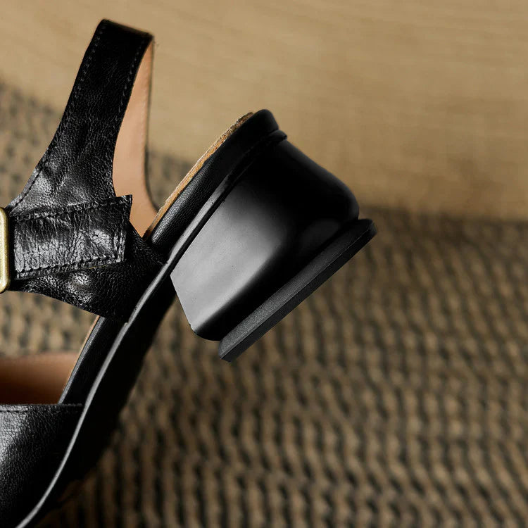 Premium Leather T-Strap Sandals