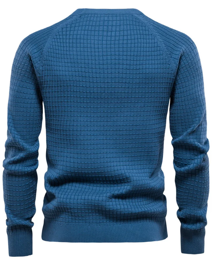 Men's Jumper With Grid Pattern