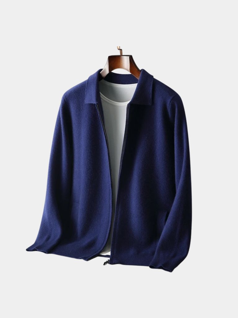 Cashmere Knit Zip Jacket