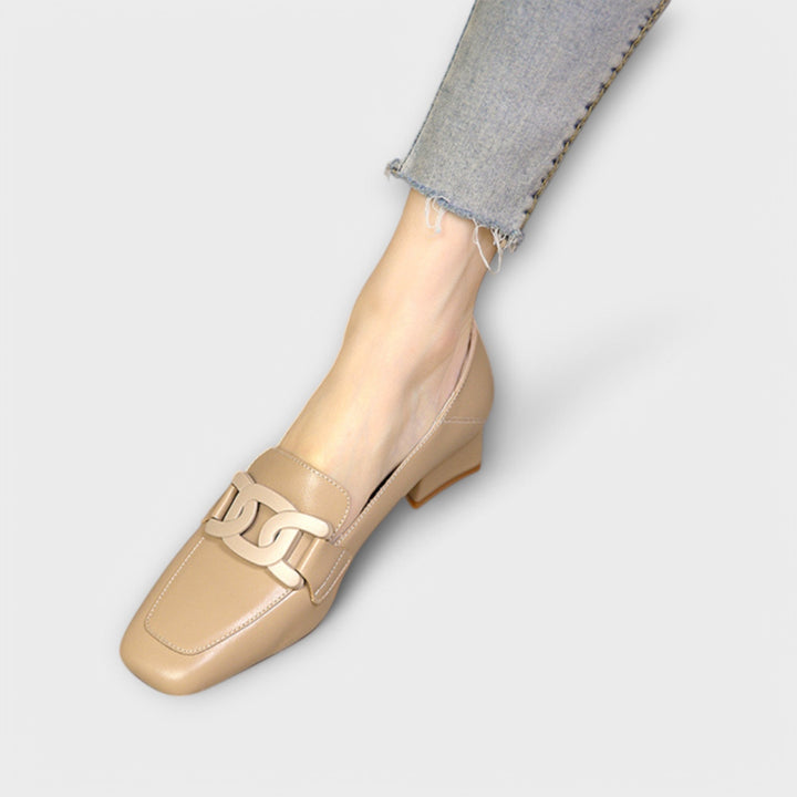 Noble Leather Round-Toe Loafers