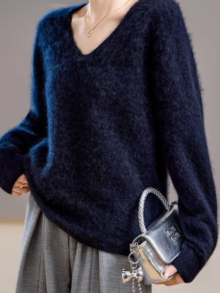 Claire | Pull cachemire brossé col V (kopie)