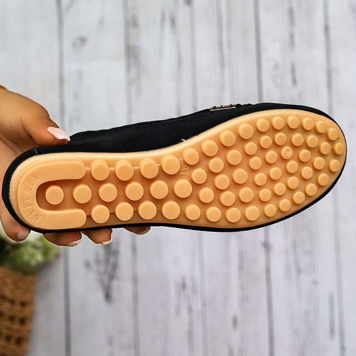 Structured Leather Round-Toe Loafers