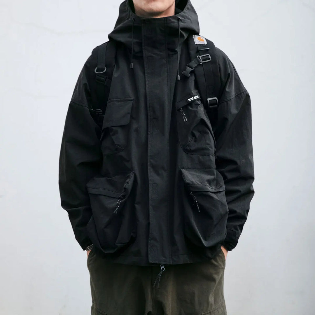 Water-Repellent Hooded Jacket