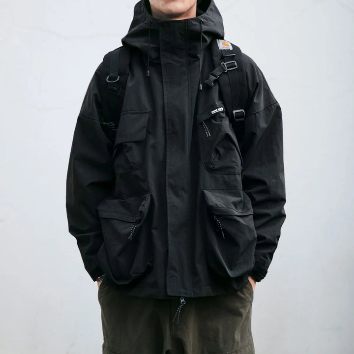 Water-Repellent Hooded Jacket