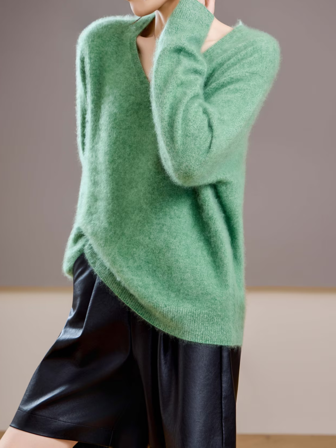Élise | Pull cachemire brossé col V (kopie)