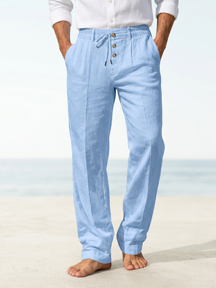 Pleated Linen Trousers