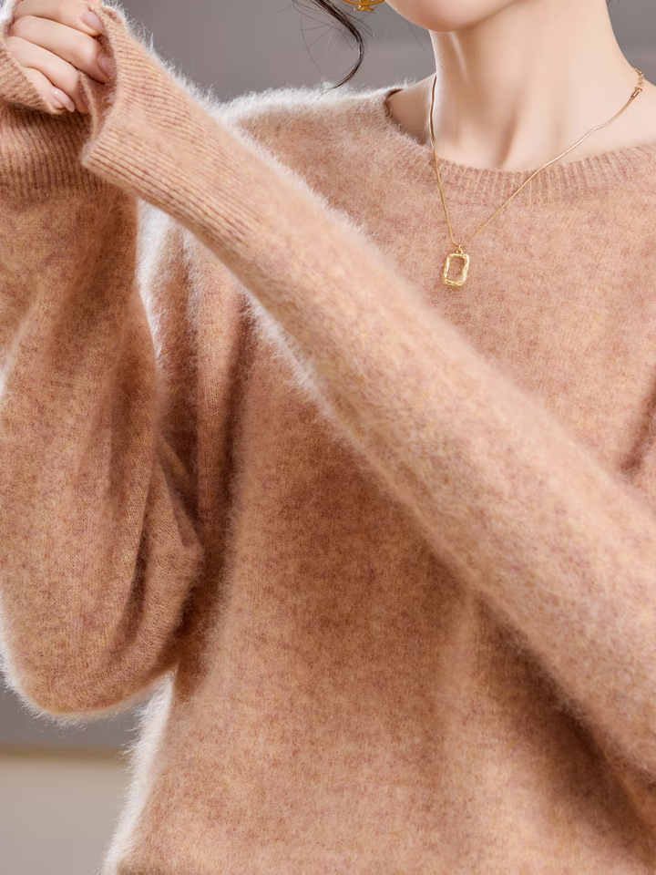 Hélène | Pull cachemire brossé col rond (kopie)