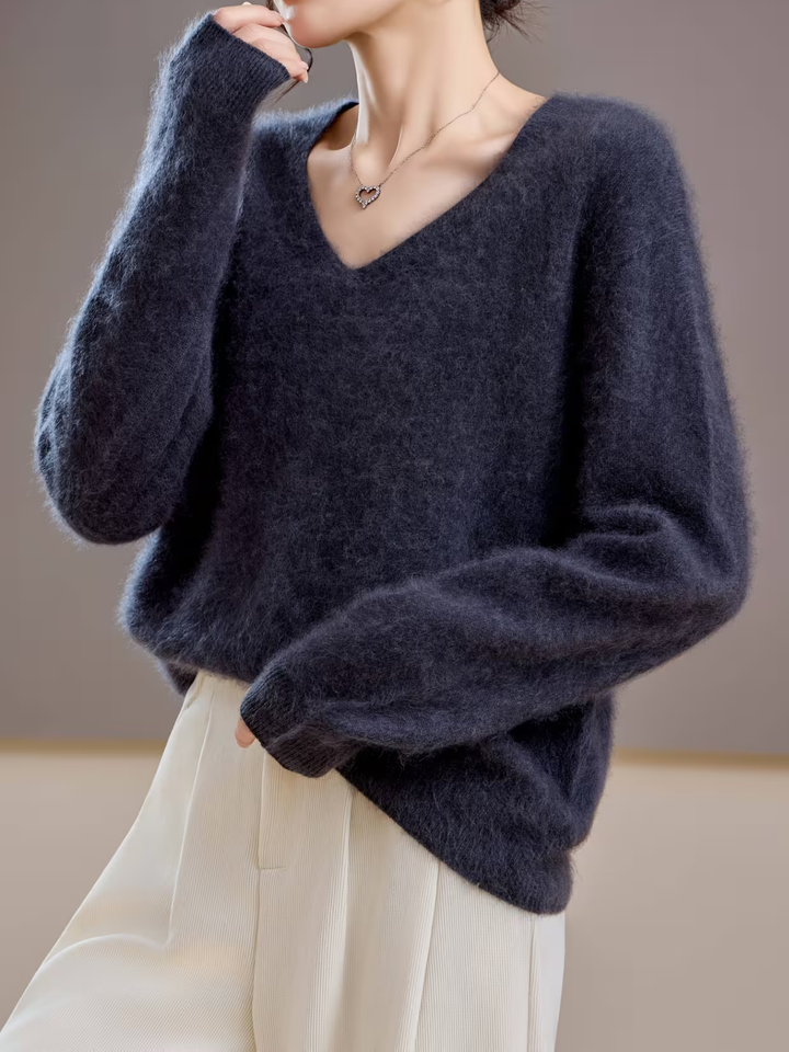 Élise | Pull cachemire brossé col V (kopie)
