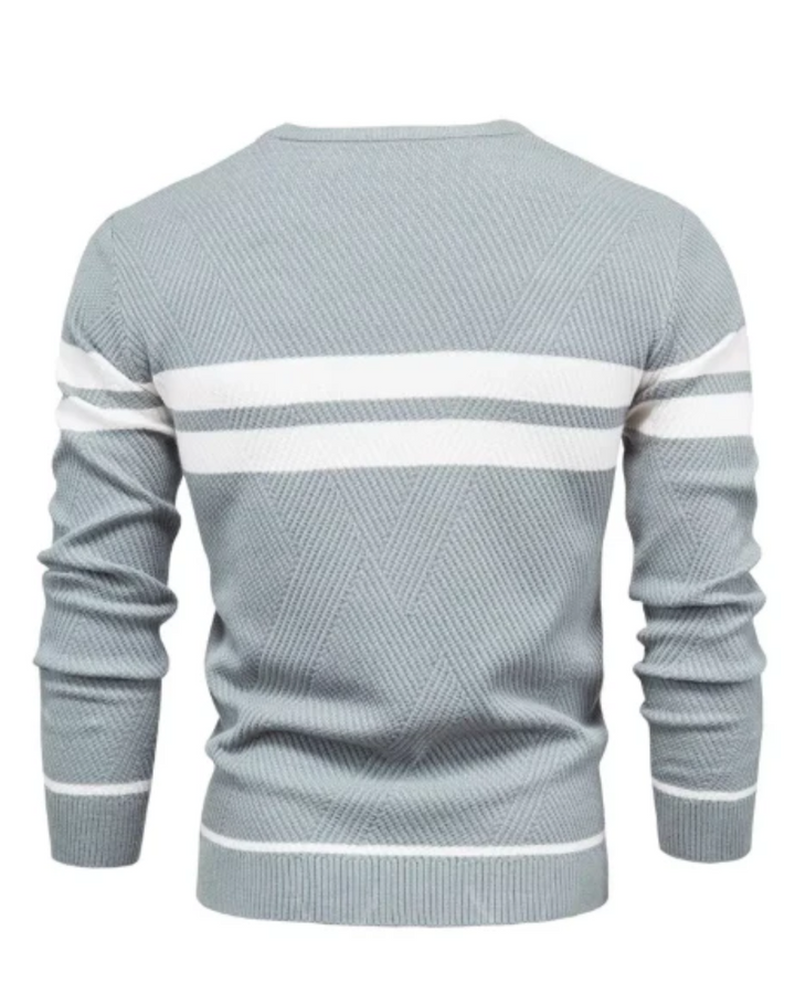 Stylish Men's Jumper With Stripes